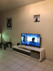 TV a/nebo společenská místnost v ubytování Appartement au calme proche centre ville