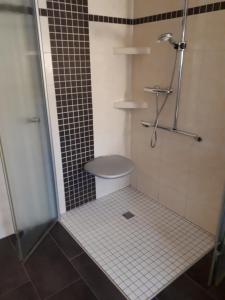 Koupelna v ubytování Rollstuhlgerechte 80m² grosse Ferienwohnung in Ostfriesland
