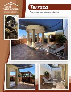 a collage of four pictures of a house at Estancias San Francisco in Celaya
