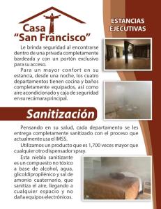 a flyer for a church with a picture of a stool at Estancias San Francisco in Celaya