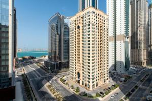 Almennt útsýni yfir borgina Doha eða útsýni yfir borgina eins og það er á íbúðahótelinu