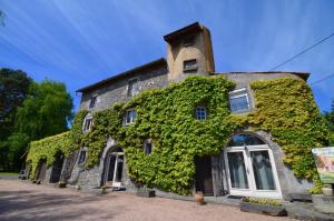 a building covered in green ivy at Le Moulin des Poètes in Malauzat