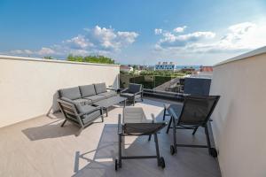 Balkón nebo terasa v ubytování Holidayhouse Duje 4+1 rooftop terrace seaview