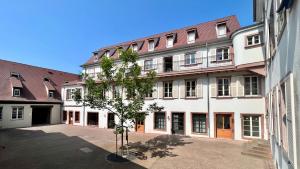 a tree in the courtyard of a building at Centre ville Haguenau - 5pers in Haguenau