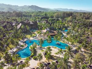 an aerial view of a resort with a pool at ROBINSON KHAO LAK in Khao Lak
