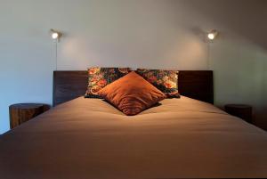 1 dormitorio con cama con almohada en Nantan - House - Vacation STAY 84722, en Ōno