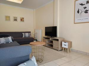 Μια τηλεόραση ή/και κέντρο ψυχαγωγίας στο GnA Place - Stylish and Cozy Apartment in the Heart of the City By Villa Mana Gers