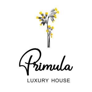 a logo for a floristry house with a bouquet of flowers at Primula in Metsovo
