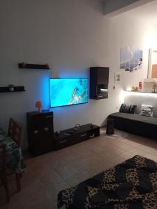 TV a/nebo společenská místnost v ubytování Tzoumerka Panorama