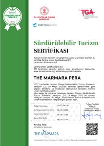 a menu for the marmaratha penatha at The Marmara Pera in Istanbul