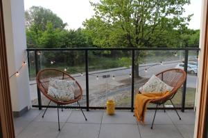 Balkón alebo terasa v ubytovaní Gdańsk Porto Apartments