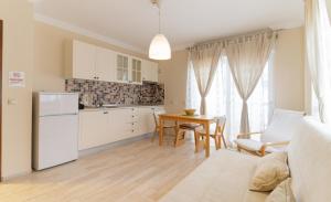 Kuchyň nebo kuchyňský kout v ubytování LEVANT HOTEL&APARTS