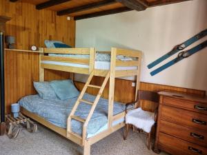 Palanda nebo palandy na pokoji v ubytování CHALETS JEANNE & ARNOL à Allemond - Grand Domaine Alpe d'Huez