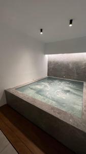 Una gran piscina en una habitación con en Villa Agrabely & Suites en Galanádhon