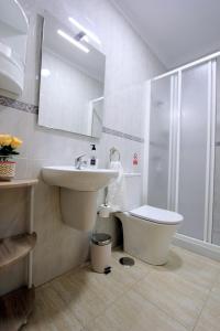 コニル・デ・ラ・フロンテーラにあるApart ConiL Benaventのバスルーム(シャワー、洗面台、トイレ付)