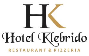 a logo for a hotel kibello restaurant and pizzeria at Hotel Klebrido in Durrës