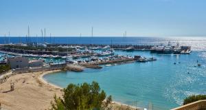 a group of boats docked at a marina at Pure Salt Port Adriano - Adults Only in Santa Ponsa