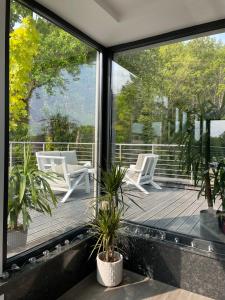 Balkón nebo terasa v ubytování Hotel "Senleja"
