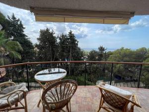 Balkón nebo terasa v ubytování Cosy Spanish sea view apartment