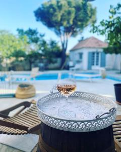 a glass bowl sitting on top of a table at Michelangelo in Borgo