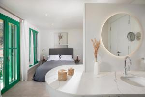A bathroom at Poseidon Hotel