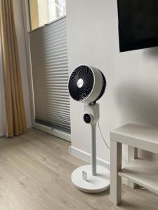 Televízia a/alebo spoločenská miestnosť v ubytovaní Apartament MORENA