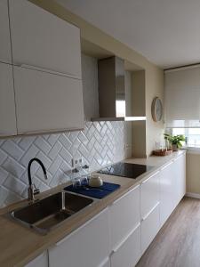 Kuchyň nebo kuchyňský kout v ubytování Apartamento Doctor Tourón
