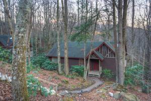 a small house in the middle of the woods at Sugar Maple at Fiddlestix in Boone