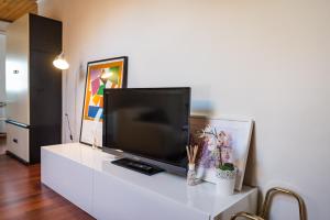 Televízia a/alebo spoločenská miestnosť v ubytovaní Vacation house Anna