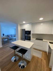 Kuchyňa alebo kuchynka v ubytovaní Apartamento Arousa Mar