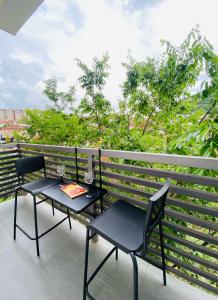 En balkong eller terrasse på Apartment in Shtip
