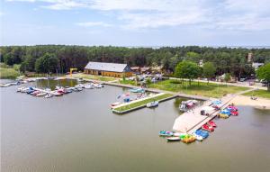 an aerial view of a marina with boats in the water at Gorgeous Home In Jaroslawiec With Kitchen in Jarosławiec