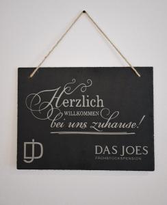 Certifikát, hodnocení, plakát nebo jiný dokument vystavený v ubytování Das Joes Frühstückspension