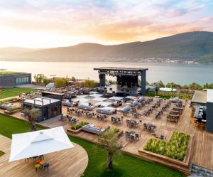 an aerial view of the amphitheater at a resort at Lujo Hotel Bodrum in Guvercinlik
