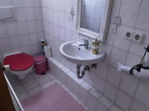 Koupelna v ubytování Ferienwohnung Elbblick