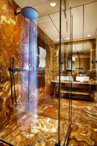 a bathroom with a shower and a sink at Palazzo Venart Luxury Hotel in Venice +37 photos