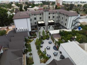 an overhead view of a building with a courtyard at Leon Hotel Spa Ganja in Ganja