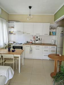 Kuchyň nebo kuchyňský kout v ubytování Central apartment in Nea Kallikratia