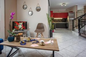 A seating area at Endless Blue Sunshine