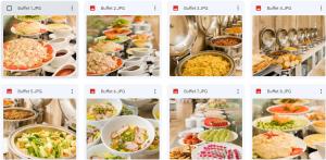 un collage di immagini di diversi piatti alimentari di Sea Pearl Hotel a Nha Trang