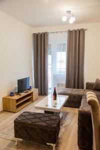 TV a/nebo společenská místnost v ubytování Aqua Lux Apartman