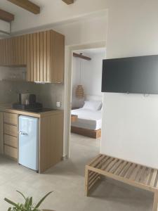 A kitchen or kitchenette at Sohoros Luxury Suites