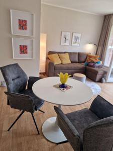 Posezení v ubytování Ferienwohnung Frau Hansen