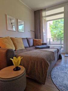 Postel nebo postele na pokoji v ubytování Ferienwohnung Frau Hansen