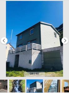 une photo d'une maison avec garage dans l'établissement Senja Villa, à Gryllefjord