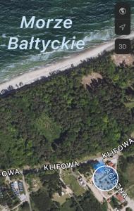 a map of a beach with the words morzine batteryide at Apartament Niechorze in Niechorze
