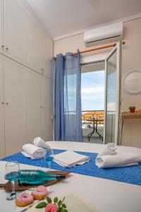 A seating area at Endless Blue Sunshine