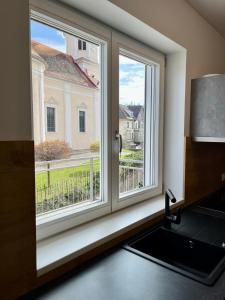 Kuchyň nebo kuchyňský kout v ubytování Athecada Apartments