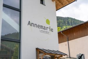 a sign on the side of a building at Apartment Annemarie in Zell am See