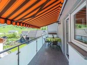 En balkon eller terrasse på Ferienwohnung am Spielberg